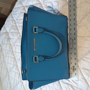 Michael Kors Blue Selma Fulton Bedford Handbag Tote